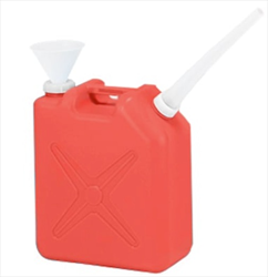 Thùng chứa chất lỏng thu gom chất thải AS ONE 5-085-03 (Loại vuông, 20L, màu đỏ có phễu)